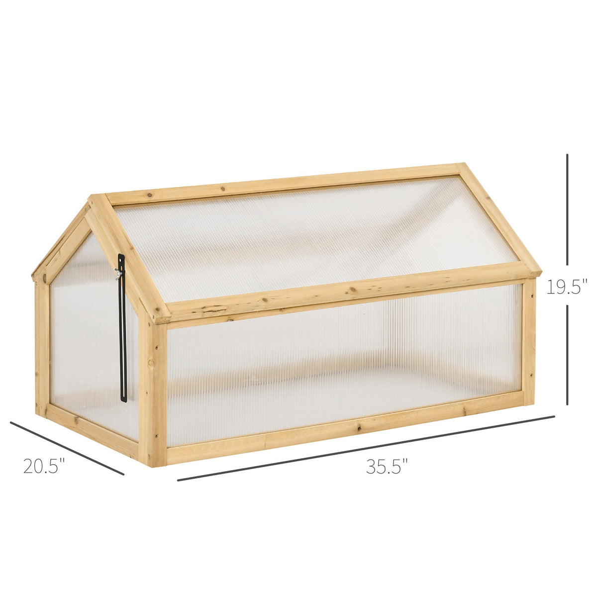NookGrow Garden Portable Raised Planter with Openable Top, 35.5" x 20.5" x 19.5", Light Brown