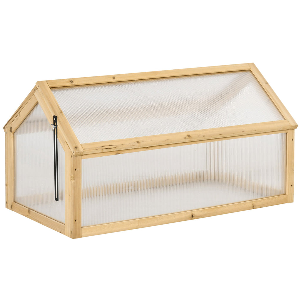 NookGrow Garden Portable Raised Planter with Openable Top, 35.5" x 20.5" x 19.5", Light Brown