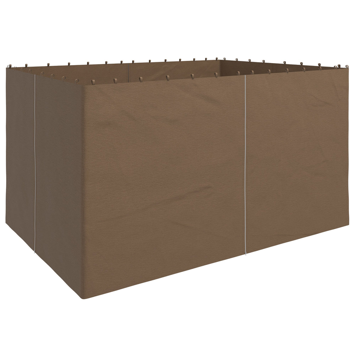 10' x 13' Universal Gazebo Sidewall Set (4 Panels) with Hooks, Dark Brown