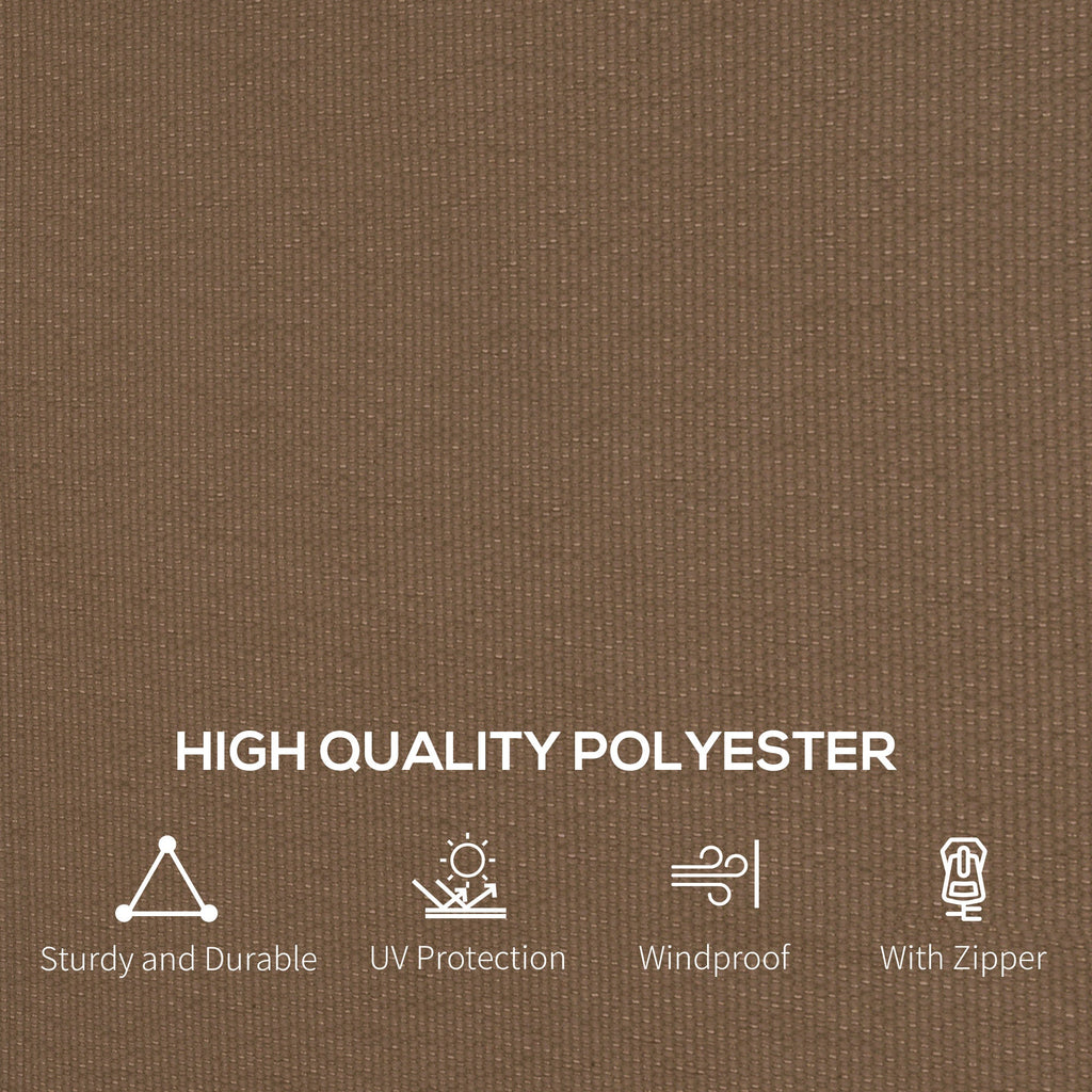 10' x 13' Universal Gazebo Sidewall Set (4 Panels) with Hooks, Dark Brown