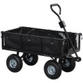 Heavy Duty Garden Cart with Removable Liner & Quick Release Sides, 660lb Capacity