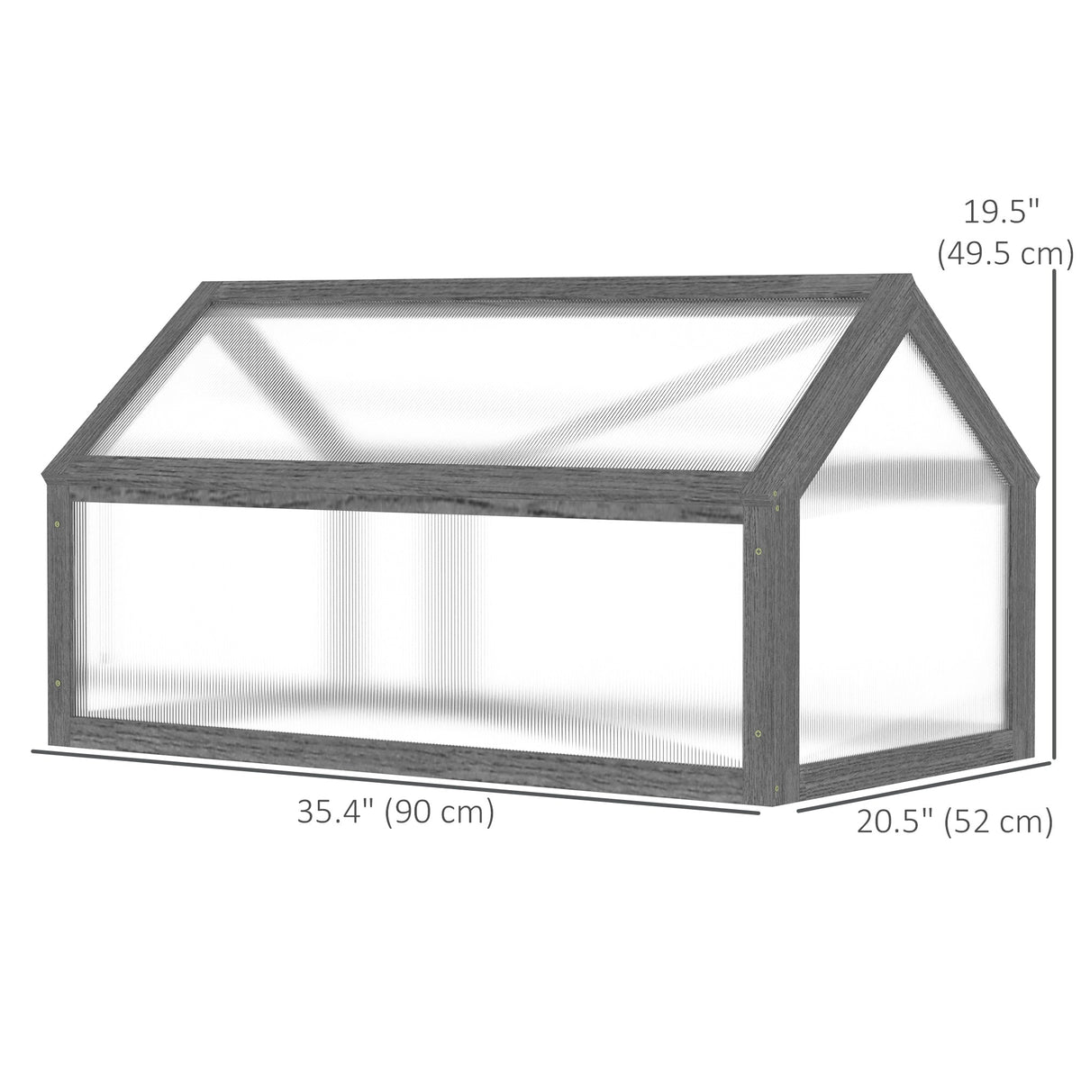 NookGrow Garden Portable Raised Planter with Openable Top, 35.5" x 20.5" x 19.5", Grey