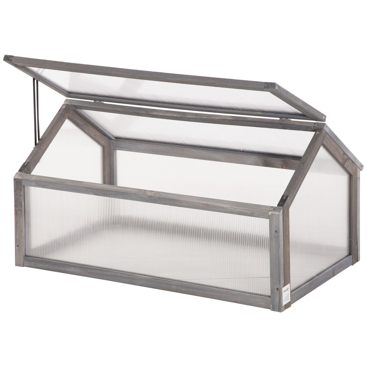 NookGrow Garden Portable Raised Planter with Openable Top, 35.5" x 20.5" x 19.5", Grey