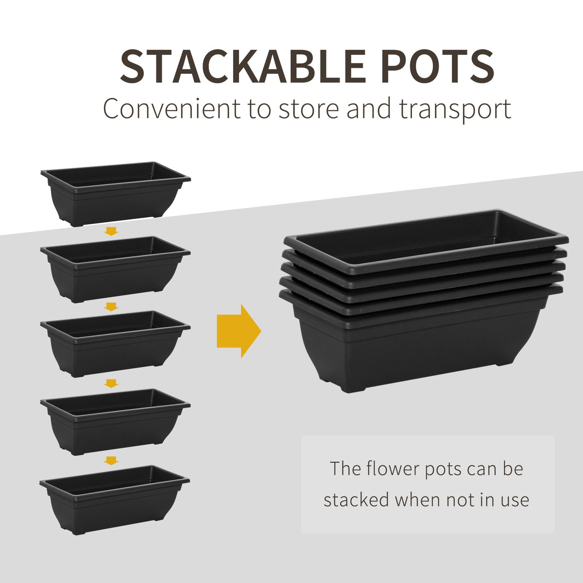 5-Tier Raised Garden Bed with 5 Planter Boxes, Black