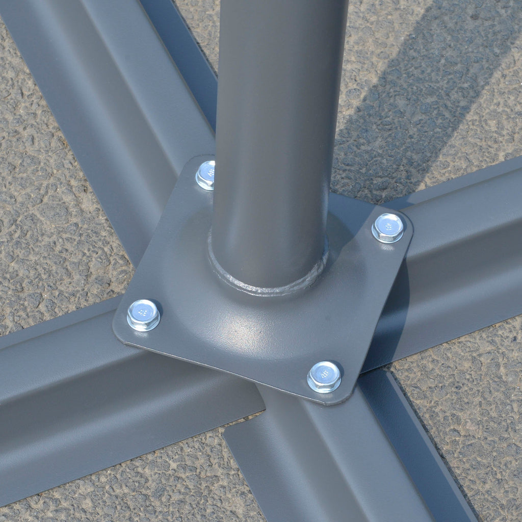 10' Offset Cantilever Patio Umbrella with Base & Crank, Green