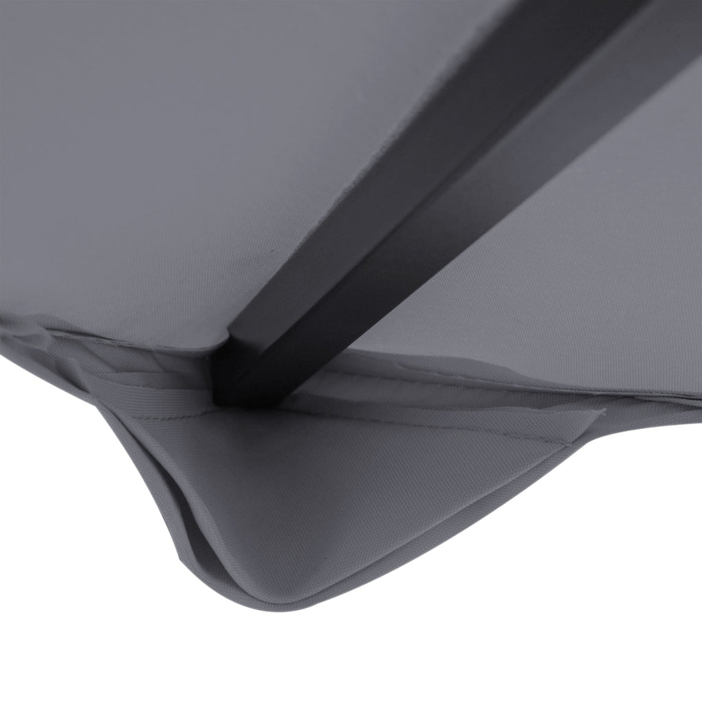 9.8' x 9.8' 2-Tier Gazebo Replacement Canopy, Dark Grey