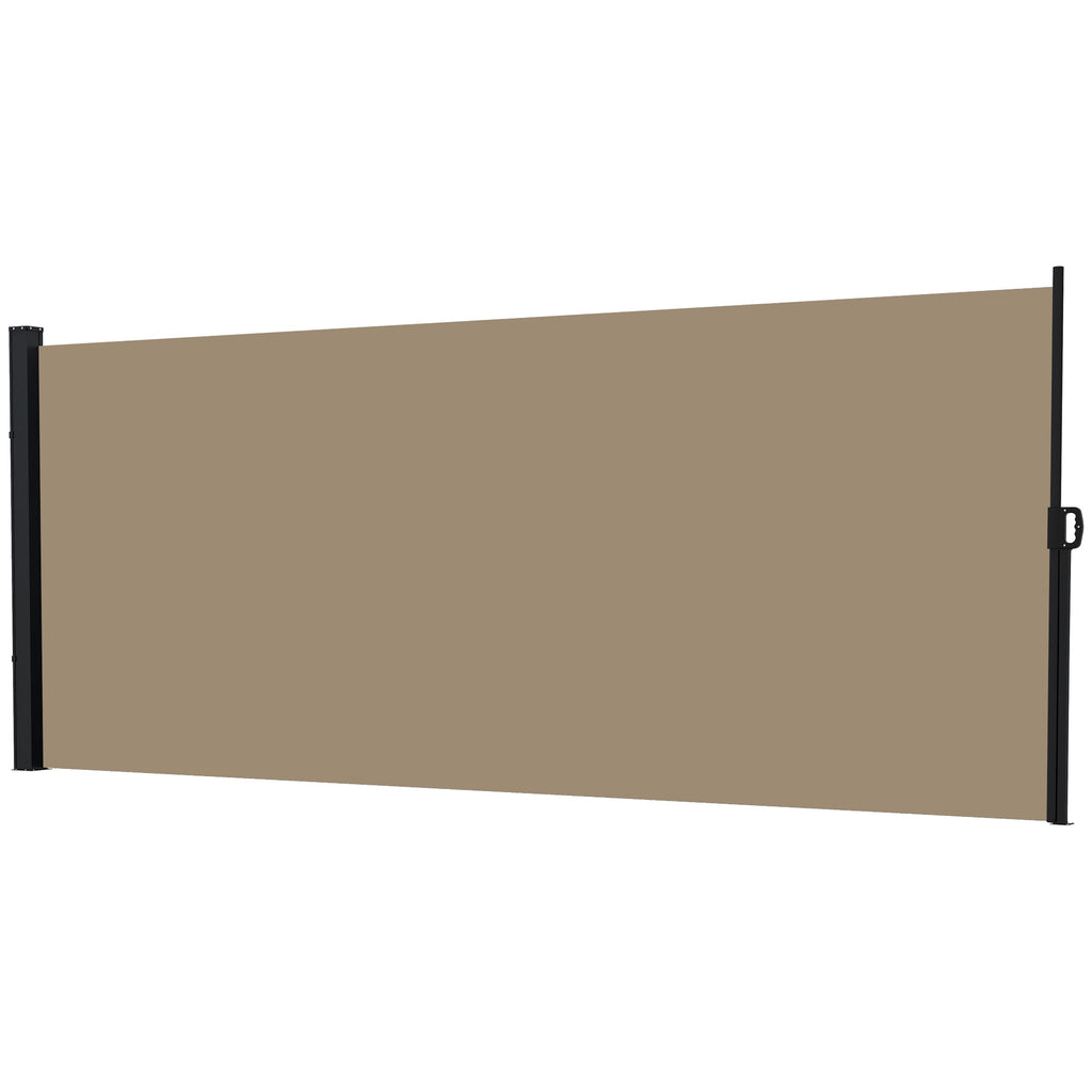 13' x 5' Retractable Side Awning, Full Cassette Privacy Screen, Khaki