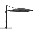 10' Cantilever Patio Umbrella with 360¡ã Rotation & Tilt, Grey