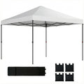 10' x 10' Pop Up Canopy Tent with Wheeled Carry Bag, White