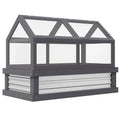 NookGrow 48" x 24" x 32" Wooden Cold Frame Greenhouse, Grey