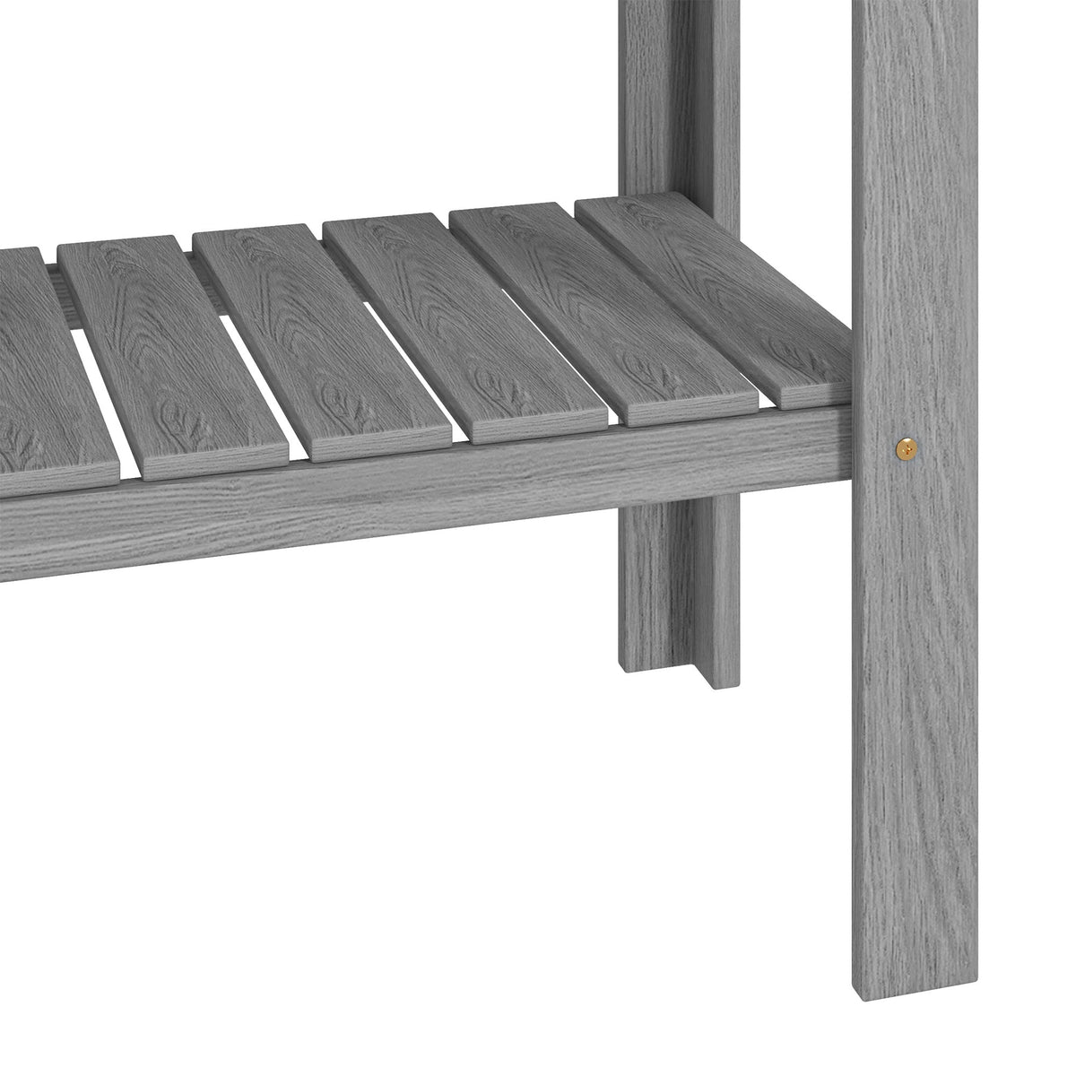 Wooden Raised Garden Bed Standing Elevated Planter Box with Storage Shelf for Flowers, Vegetables, and Herbs, 36" x 16" x 32", Grey