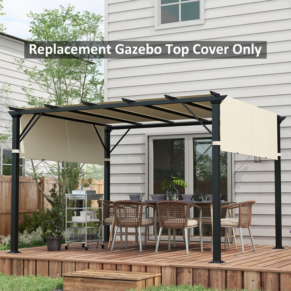 2-Pack 16' x 4' UV-Blocking Pergola Shade Covers, for 10 x 10ft Pergola, Cream White