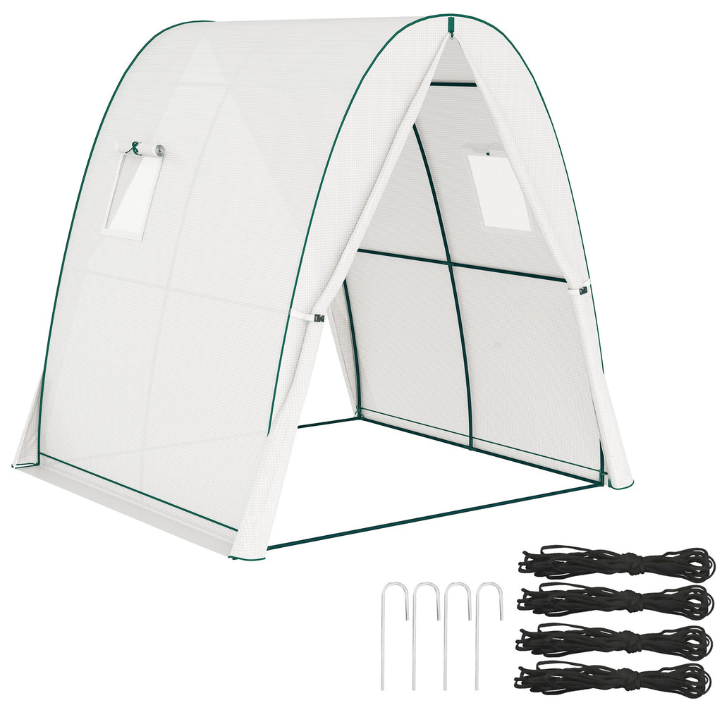 Portable Walk-In Greenhouse Tunnel with Sandbag Supports