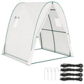 Portable Walk-In Greenhouse Tunnel with Sandbag Supports