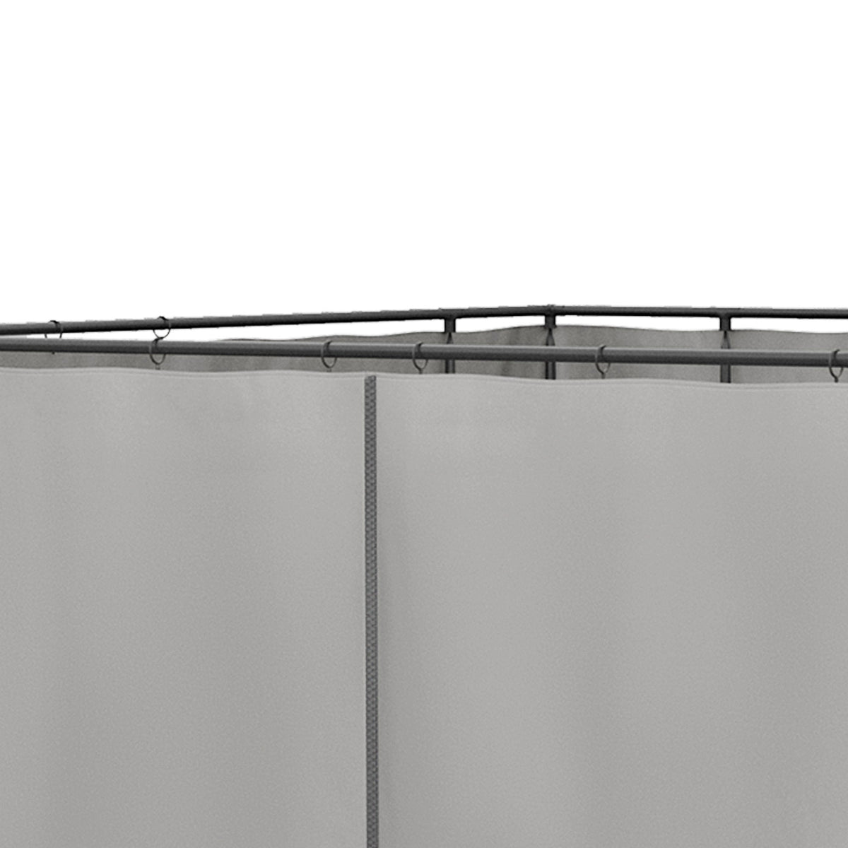 10' x 10' Universal Gazebo Sidewall Set (4 Panels) with Hooks, Light Grey