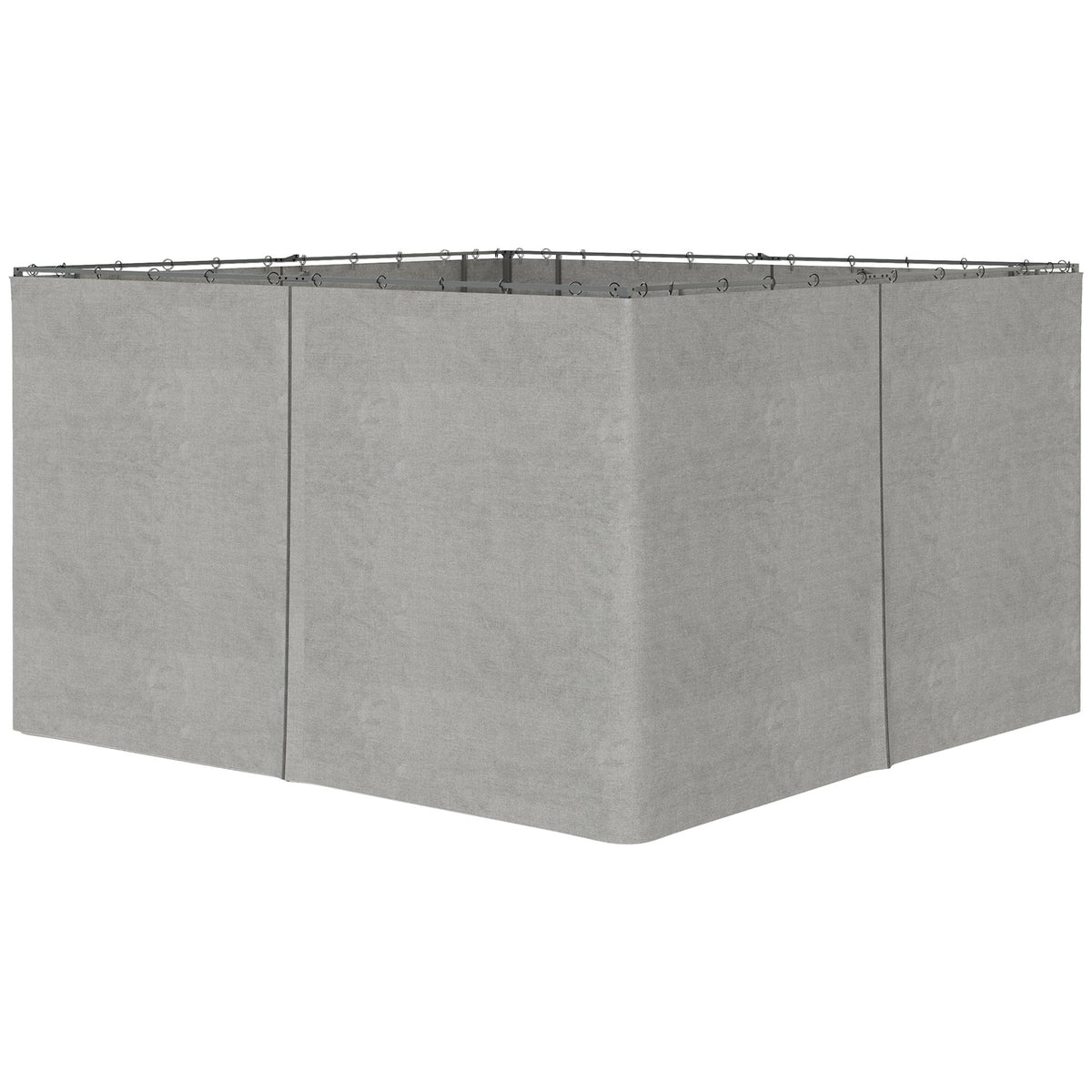 10' x 13' Universal Gazebo Sidewall Set (4 Panels) with Hooks, Light Grey
