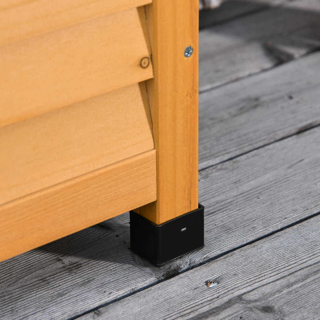 75 Gallon Wooden Deck Box with Weather-Resistant Finish, Yellow