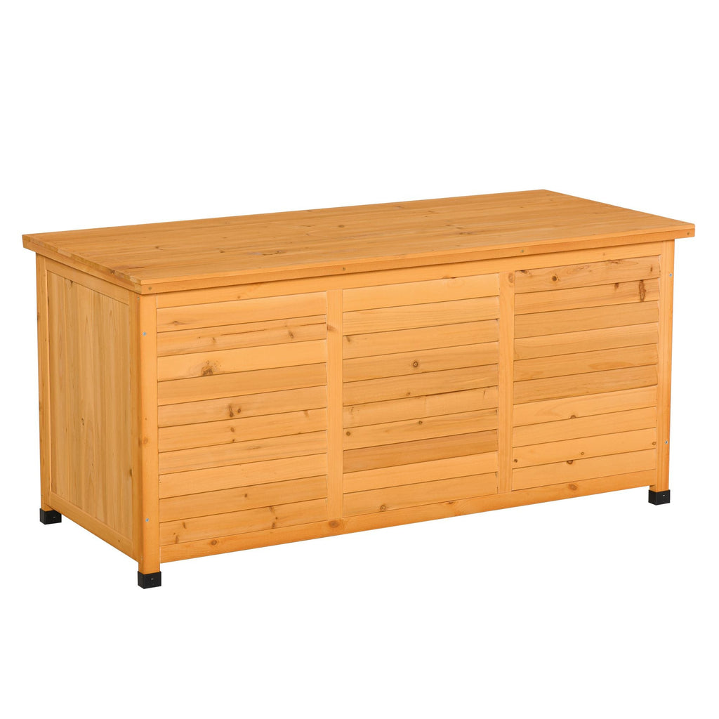 75 Gallon Wooden Deck Box with Weather-Resistant Finish, Yellow