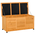 75 Gallon Wooden Deck Box with Weather-Resistant Finish, Yellow