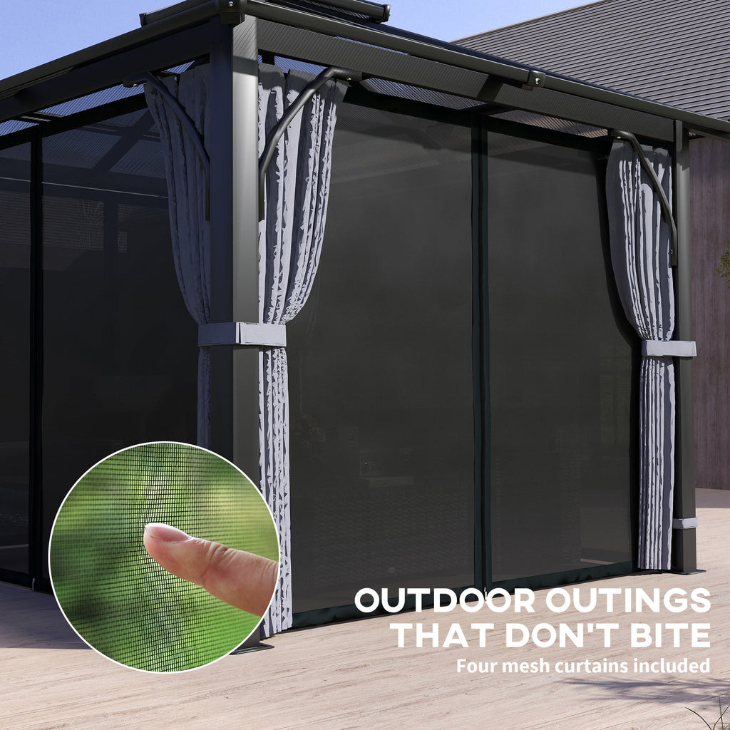 10' x 10' Hardtop Gazebo with 7mm Polycarbonate Double Roof