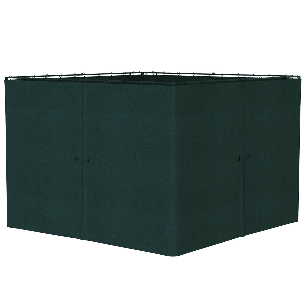 10' x 10' Universal Gazebo Sidewall Set (4 Panels) with Hooks, Slate Grey